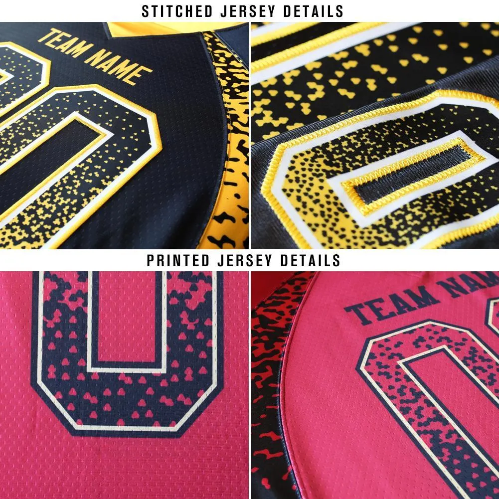 Custom Royal Yellow-White Drift Fashion Football Jersey - Fan Version